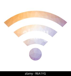 GPRS Logo. Radio Wave Icon. Wireless Network Symbol Isolated on White Background. Mobile Concept Stock Vector