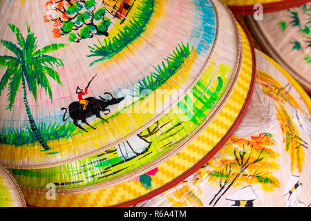 Vietnam's traditional souvenirs are sold in shop at Hanoi's Old Quarter ( Pho Co Hanoi), Vietnam Stock Photo