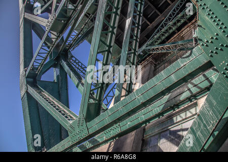 A view of the bridges spanning the Tyne in Newcastle in England Stock Photo