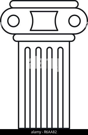 Temple pillar icon. Outline temple pillar vector icon for web design isolated on white background Stock Vector