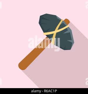 Old stone hammer icon. Outline old stone hammer vector icon for web ...