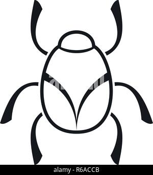 Golden bug icon. Simple illustration of golden bug vector icon for web design isolated on white background Stock Vector
