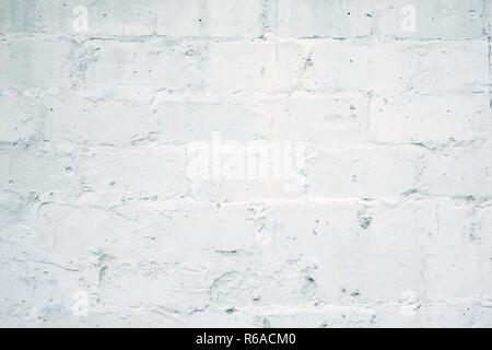 White bricks with plaster background. White texture Stock Photo