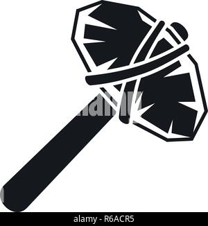 Old stone hammer icon. Outline old stone hammer vector icon for web ...