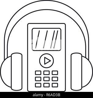 Translate museum device icon. Outline translate museum device vector icon for web design isolated on white background Stock Vector