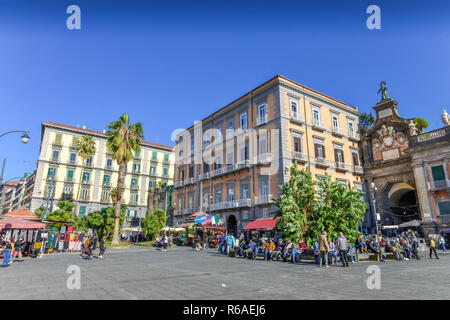 Piazza Dante, Naples, Italy , Neapel, Italien Stock Photo