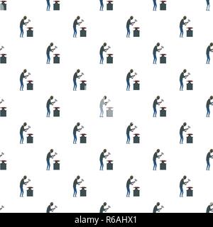 Working blacksmith pattern seamless vector repeat for any web design Stock Vector