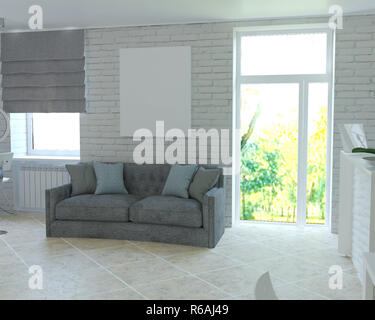 3d rendering of beauty salon interior design Stock Photo