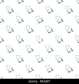 Stethoscope and hammer pattern seamless vector repeat for any web design Stock Vector