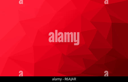 Red low poly abstract background full of various triangles Stock Photo