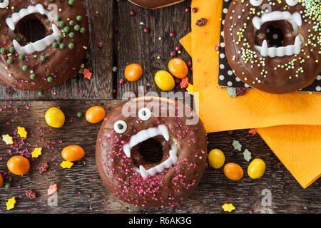 Scary Halloween Donuts Stock Photo