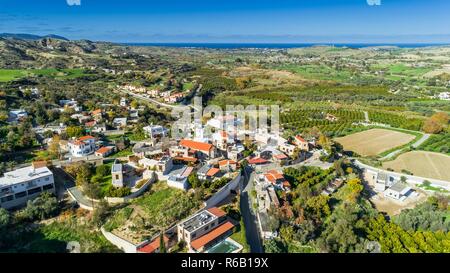 Aerial Goudi, Paphos, Cyprus Stock Photo