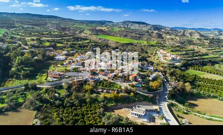 Aerial Goudi, Paphos, Cyprus Stock Photo