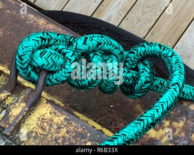 Knot Of A Mooring Line Stock Photo