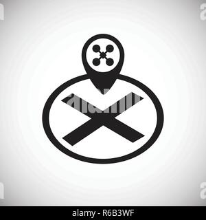 Drone landing pad icon on white background for graphic and web design, Modern simple vector sign. Internet concept. Trendy symbol for website design web button or mobile app. Stock Vector