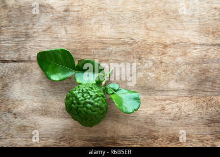 Top view kaffir lime Stock Photo