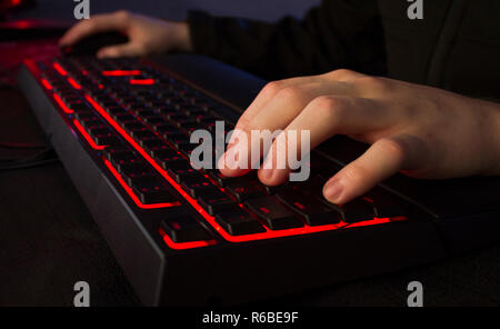 Red Keyboard Stock Photo