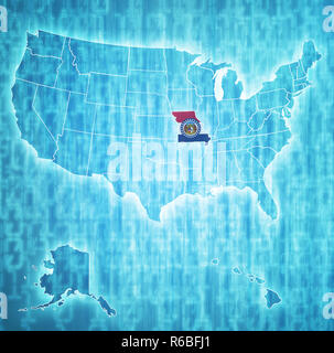 Missouri On Map Of Usa R6bfj1 