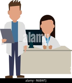 doctor office concept Stock Vector