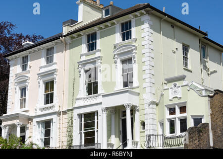 Period properties, Haverstock Hill, Belsize Park, London Borough of Camden, Greater London, England, United Kingdom Stock Photo