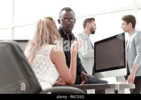 business team in the workplace Stock Photo