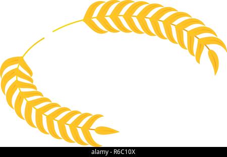 Gold laurel icon, isometric style Stock Vector