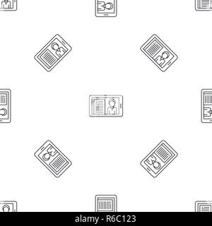 Video conference pattern seamless vector repeat geometric for any web design Stock Vector