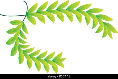 Green laurel icon, isometric style Stock Vector