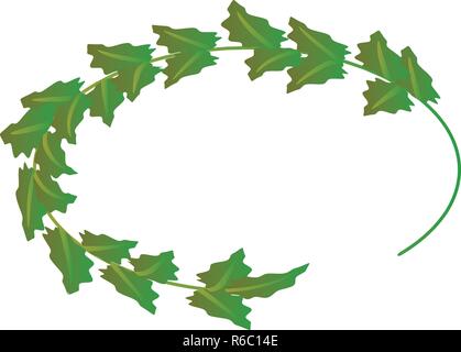 Green wreath icon, isometric style Stock Vector