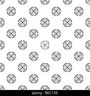 Gun aim pattern seamless vector repeat geometric for any web design Stock Vector