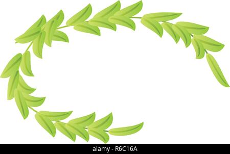 Olive laurel icon, isometric style Stock Vector