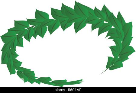 Victory laurel icon, isometric style Stock Vector