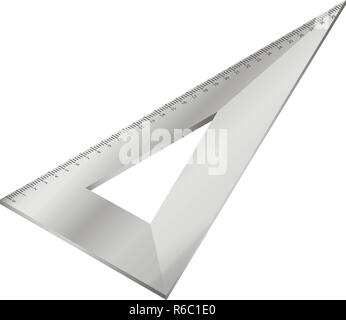 Metal angle ruler icon, isometric style Stock Vector