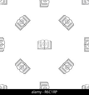 Audio book play pattern seamless vector repeat geometric for any web design Stock Vector