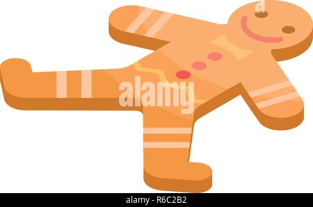 Gingerbread icon, isometric style Stock Vector