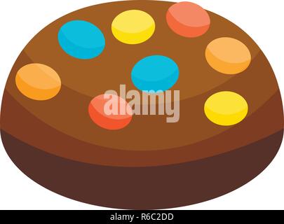 Sweet cookie icon, isometric style Stock Vector