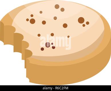 Homemade cookie icon, isometric style Stock Vector