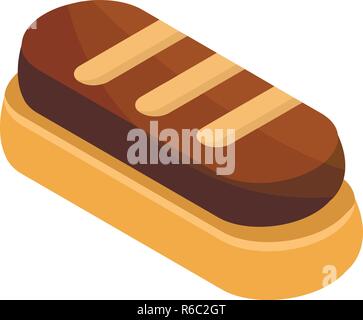 Small biscuit icon, isometric style Stock Vector