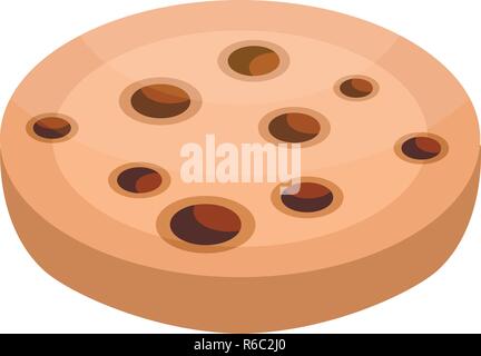 Sugar biscuit icon, isometric style Stock Vector