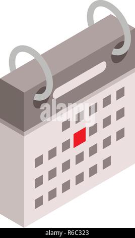 Festive date calendar icon, isometric style Stock Vector