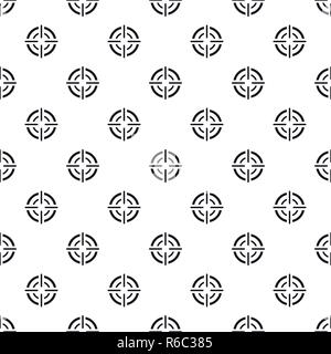 Optical aim sight pattern seamless vector repeat geometric for any web design Stock Vector