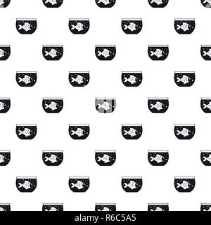 Fish aquarium pattern seamless vector repeat geometric for any web design Stock Vector