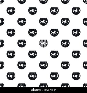 Fish round aquarium pattern seamless vector repeat geometric for any web design Stock Vector