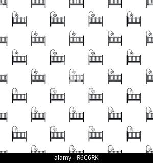 Baby bed pattern seamless vector repeat geometric for any web design Stock Vector