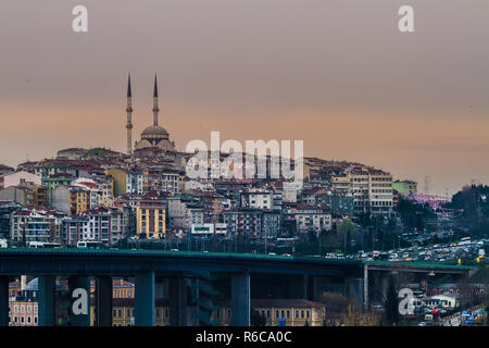 Aerial view of Istanbul city capitol of Turkey Stock Photo
