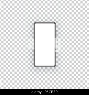Smartphone mockup on transparent background. Vector illustration . Stock Vector