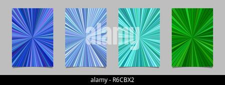Abstract hypnotic striped starburst pattern poster background - vector page template designs Stock Vector