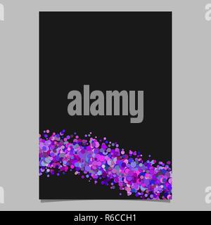 Blank abstract confetti wave brochure background template from scattered dots Stock Vector