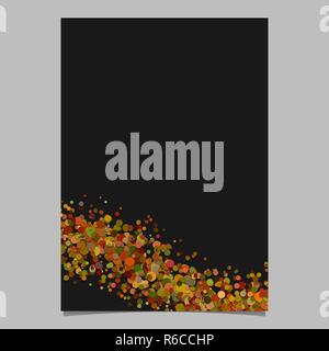 Abstract blank wavy dispersed confetti dot flyer background Stock Vector