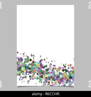 Abstract blank wave sprinkled confetti circle brochure background template Stock Vector